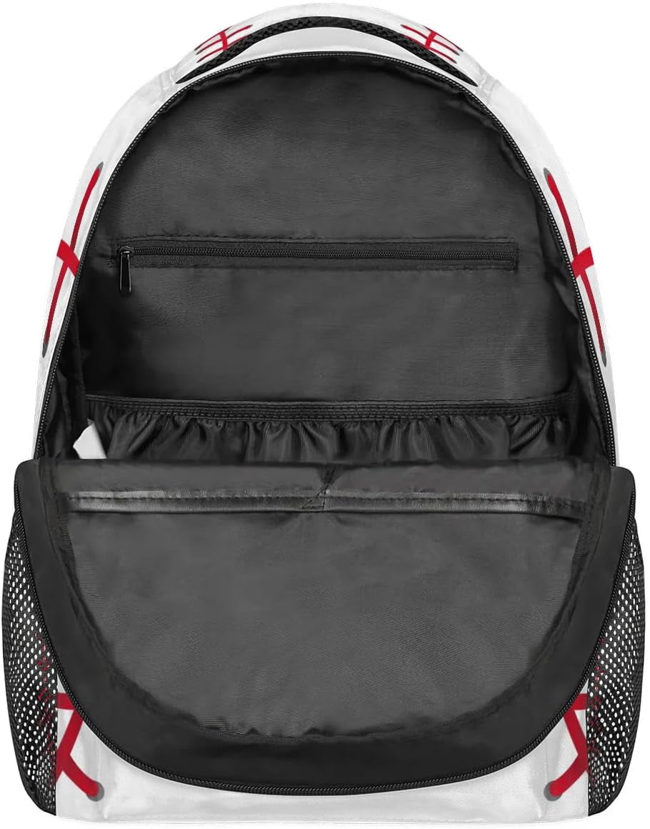Baseball Sport Backpack School Bookbag for Kids Boys Girl, Softball Backpacks Book Bag Travel Hiking Camping Daypack