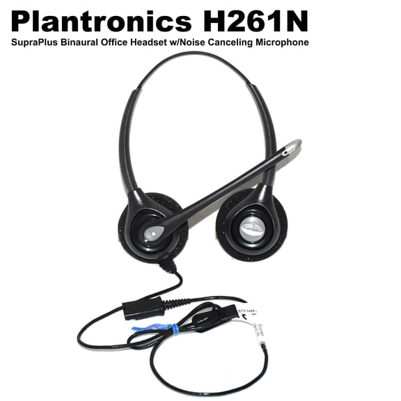Pre-Owned HP Poly SupraPlus H261N Stereo QD Noise Canceling Wired Headset – 7S444AAT
