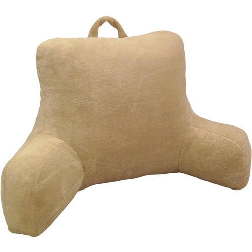 Plush Backrest Pillow Bed Cushion Support Reading Back Rest Arms Chair Black 