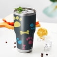 thumbnail image 3 of 30oz Cool Pet Background Dog Paw Tumblers Stainless Steel Tumbler with Lid and Straw,Vacuum Insulated Double Wall Travel Tumbler Cups Mug with Cleaning Brush for Coffee,Tea, 3 of 7