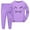 Purple, variant on Gunia Girls Christmas Pajamas Cat Prints Boys Underwear Long Sleeve T Shirt Tops Long Pants Outfits Sets Loose Nightwear For Baby Toddler Size 2-3 Years