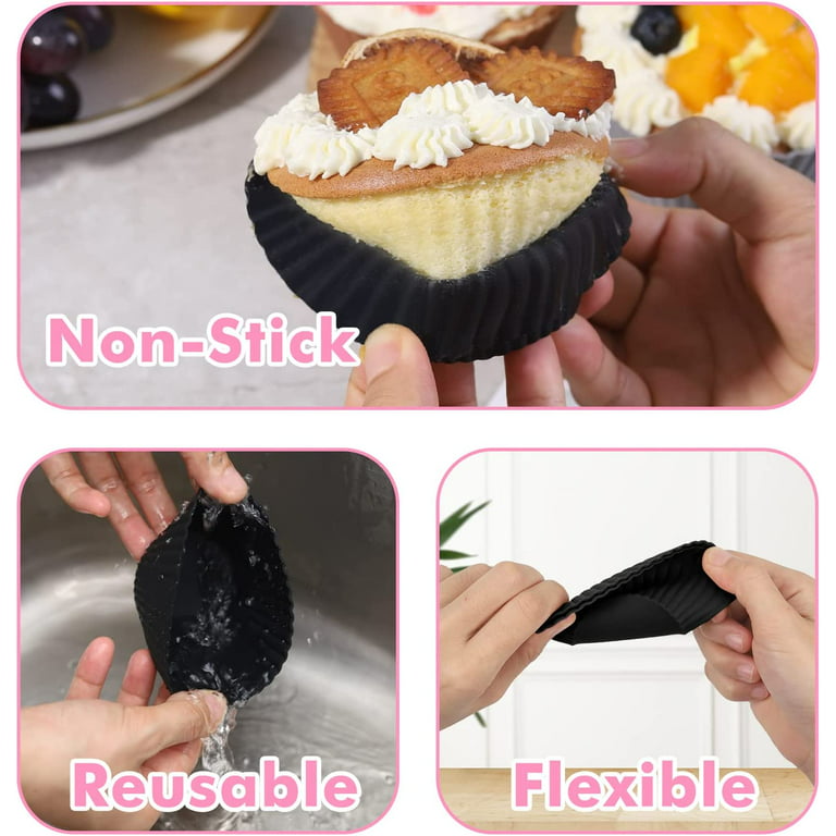 Althee Silicone Jumbo Muffin Pan. 3.5 Inch Large Cupcake Pan - Set Of 2 Large  Muffin Pan. Silicone