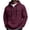 Wine #0271, variant on Mens Pullover Hoodie Fleece Sweatshirt Chest Zip Pockets Kangaroo Pocket Casual Hooded Top