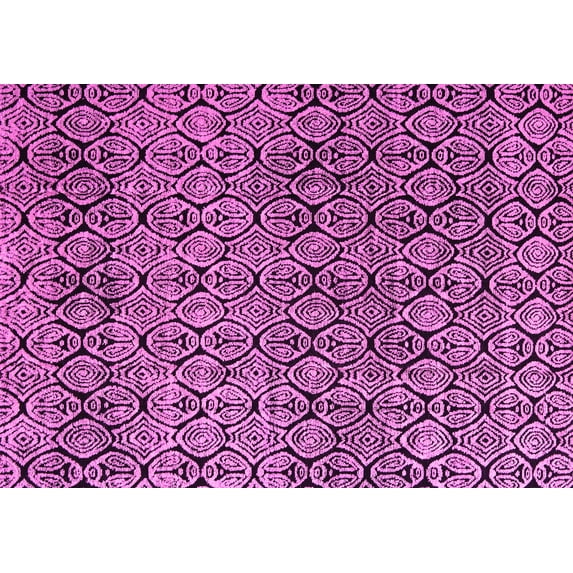 Ahgly Company Indoor Rectangle Abstract Pink Modern Area Rugs, 7' x 10'