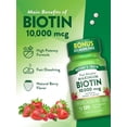 thumbnail image 5 of Biotin 10000mcg | 120 Fast Dissolve Tablets | Maximum Strength | Hair Skin and Nails Supplement | Berry Flavor | by Nature's Truth, 5 of 7