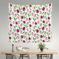 thumbnail image 2 of Pofeuu Tulips Flowers Print Wall Tapestry Decoration Wall Hanging Tapestry 60 x 51 Inch, 2 of 6
