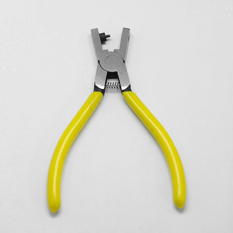 3pcs Iron Hole Punch Pliers Can Pouch 2mm Round Hole Random color Handle 136x91x9.5mm