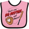 thumbnail image 3 of Inktastic That's My Big Brother out There Baseball Boys or Girls Baby Bib, 3 of 4