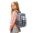 thumbnail image 6 of Weebloom Large School Clear Backpack For Kids Boys Girls Waterproof Lightweight Transparent Design Visibility For School Daily Use Bookbag Middle High School College Grey, 6 of 6
