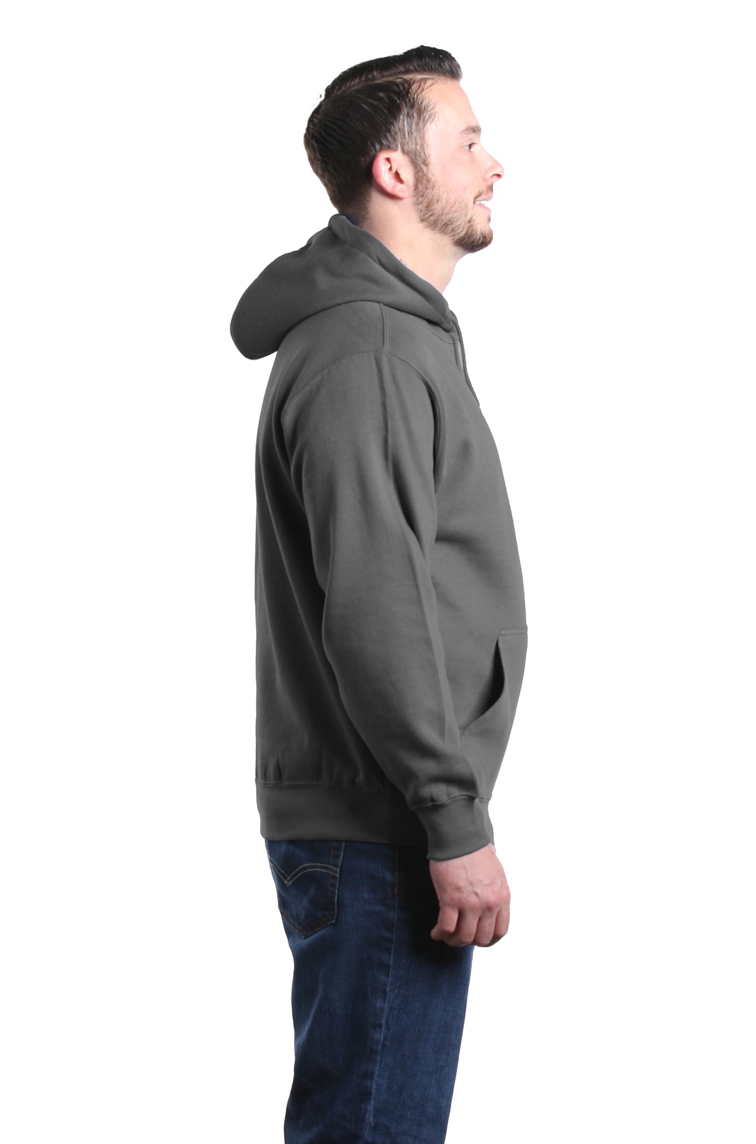 Shop4Ever Men's Jesus Cross Religious Hooded Sweatshirt Hoodie X-Large Charcoal