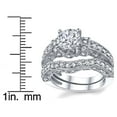 thumbnail image 4 of Metal Masters Womens 1.25Ct Solid Sterling Silver Wedding Engagement Ring Set Bridal Ring Cubic Zirconia, 4 of 6