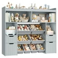 thumbnail image 6 of Homfa Kids Toy Storage Organizer with Removable Bin, Kids Bookshelf and Bookcase Toy Box with Drawers for Playroom, Classroom, Gray, 6 of 9