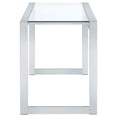 thumbnail image 5 of Hartford 47-inch Glass Top Writing Desk Chrome, 5 of 10