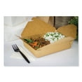thumbnail image 4 of GEN KS10121 Reclosable 54 oz. Paper Take-Out Box - Kraft (200/Carton), 4 of 6