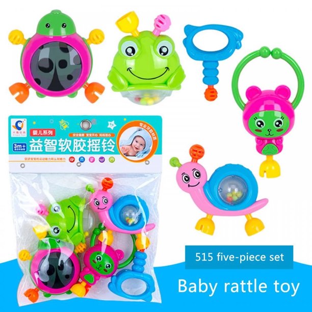 Sonajeros VISALY para recién nacidos, juguetes para los dientes del bebé, divertidos juguetes de plástico para sonajeros, juguetes para bebés, juegos de sonajeros para bebés con sonajero para bebés,