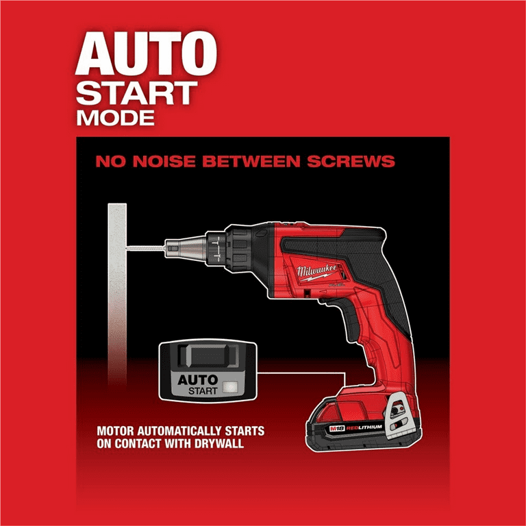 Milwaukee M18 FUEL Drywall Screw Gun Cordless 12V DC 4500 RPM 2866 20 Walmart
