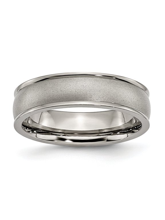 Titanium 6mm Satin Mens Wedding Ring Band Size 11.5