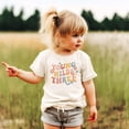 thumbnail image 3 of Young Wild Three Daisy Groovy Adorable 3rd Birthday Shirt for Infant Baby Toddler Girl Third Birthday Outfit Natural Shirt 4T, 3 of 6