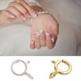 thumbnail image 4 of Cierre de anillo de resorte sólido de 5mm, hebilla redonda portátil resistente al desgaste, accesorios de botón de Metal, collar, hallazgos de Ropa, zapatos y accesorios Miscelánea Plata Jumpingount AP015515-01, 4 of 6