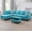 Blue, variant on Ponliving 97" 2-Piece Sectional Sofa Set For Living Room Left Hand Side Facing