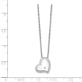 thumbnail image 3 of SS White Ice Diamond Heart Necklace 18 Inch, 3 of 3