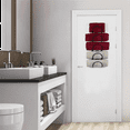 thumbnail image 4 of Towel Rack, Wall Mounted Bathroom Towel Storage Hanging Towels Holder, 5 Tier Individual Towel Rail, Accessory, 4 of 5