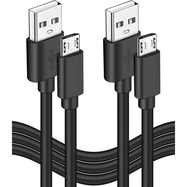 Lot de 2 Câbles d'Alimentation Micro USB de 10 Pi pour Amazon Fire TV Stick, pour Roku Diffusion en Continu Stick, Express Plus, Prime Plus, Voice Remote Pro, Chargeur de Chargement Chromecast pour Kindle Fire 10 Tablette Firestick Cordon Long