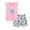 Pink, variant on Glisme Casual Girls Clothing Set Summer Cartoon Print Butterfly Sleeves T Shirt Tops And Plaid Shorts 2Pcs Outfit Size 12-18 Months Pink Outfits Set For Girl