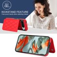 thumbnail image 5 of Dteck for Google Pixel 9 Pro / 9 Case PU Leather Wallet with Card Holder, Flip Cover Kickstand Magnetic Closure Shockproof Heavy Duty Hard Protective Case, Red, 5 of 7