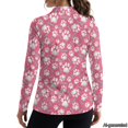 thumbnail image 2 of Jeiento Golf Paw Women's Golf Shirts, Long Sleeve Athletic Tops, V Neck Moisture Wicking Quick Dry Sun Protection Top for Golf, Outdoor Travel and Daily Wear, 2 of 7