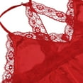 thumbnail image 4 of Sngxgn Women Lingerie Sleepwear Lace Chemise Nightgown Full Slips(Red,M), 4 of 4
