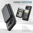thumbnail image 4 of Decase for Google Pixel 9A Case (6.3") 2025, PU Leather Magnetic Phone Case with Removable Magnetic Wallet Purse, Compatible with Mag Safe, Lightweight Protective Slim Thin Cover,Black, 4 of 11