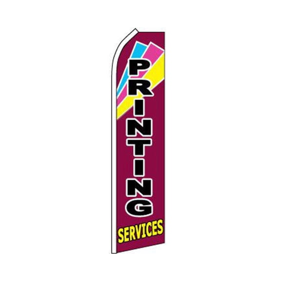 Printing Services Pink / Black Swooper Super Feather Advertising Flag