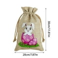 thumbnail image 3 of Binwennn Easter Bunnies Egg Storage And Decoration Bag Funny And Adorable Rabbit Designed Zippered Candy Wrap For Festive And Organization Small Cloth Bags Towel Closet Organizer Storage with Lids Bag, 3 of 6