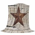 thumbnail image 6 of Texas Star Vintage Blanket Soft Cozy Warm Throw Blanket for Couch, Plush Fuzzy Flannel Fleece Blankets for Sofa, Retro Brown Berry Wooden Bed Blankets Lightweight Gifts for Women, 30"x40", 6 of 9