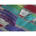 thumbnail image 4 of Ambesonne American Flag Quilted Bedspread Set 3 Pcs, Brick Wall Pride, Queen Size, Multicolor, 4 of 5