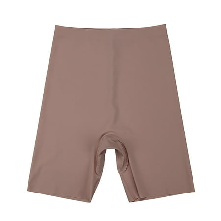 

Knosfe Boy Shorts Panties for Women High Waisted Anti Chafing Seamless Ladies Underwear Panties Light Brown M