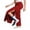 Deep Red, variant on Womens Tear Away Pants Side Full Open Post Surgery Loose Fit Athletic Snap Sweatpants Soft Breakaway Pants with Pockets
