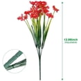 thumbnail image 4 of 10 Bundles Artificial Flowers for Outdoor Decoration, Plastic Greenery Shrubs Spring Summer Decoration UV Resistant Faux Outdoor Plants Fake Flowers Planter Home Garden Decor Red, 4 of 7