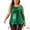 Dark Green, variant on Women's Plus Shiny Metallic Tank Top Sleeveless Party Blouse 1X Champagne