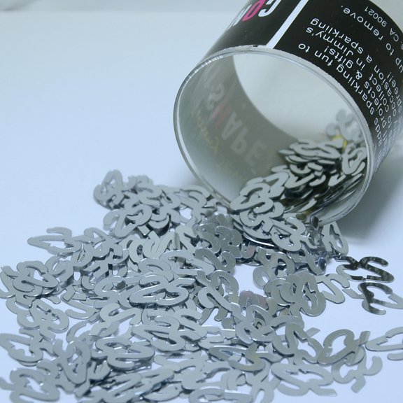 Confetti Number 25 Silver - Pouch (1/2 oz) - CCP7250