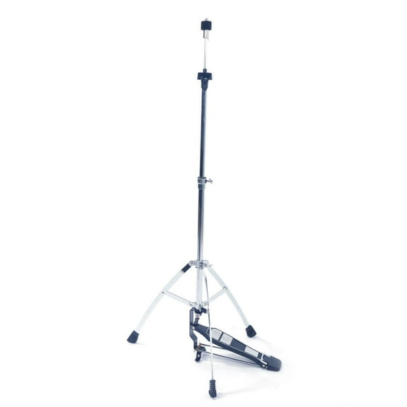 IVV Hi-Hat Stand, Double Braced 3-Leg Adjustable Hi-Hat Cymbal Stand with Smooth Pedal for 14-inch Cymbals (Silver & Black)