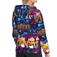 thumbnail image 4 of Lsque Sml Jeffy Pattern Casual Women's Hoodie,Hooded Sweatshirt with Kangaroo Pocket,Pullover Hoodie with Eye-catching Drawstrings-Large, 4 of 8