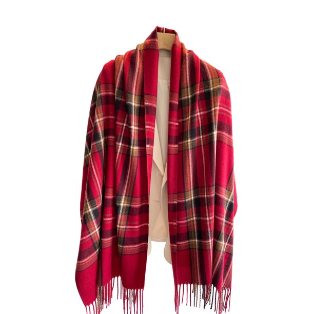 Bufandas a cuadros para mujeres y hombres, chales largos y cálidos de invierno, bufandas grandes de cuadrícula, suaves y gruesas
