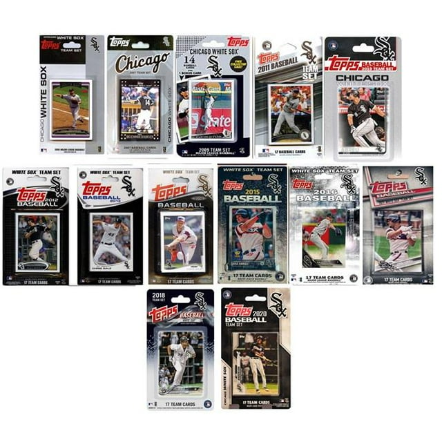 C&I Collectables WSOX1320TS MLB Chicago White Sox Ensemble de 13 Cartes à Collectionner sous Licence Différentes