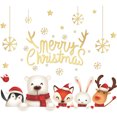thumbnail image 1 of Decoración de pared de Navidad JAMW copo de nieve pegatina Feliz Navidad, 1 of 5