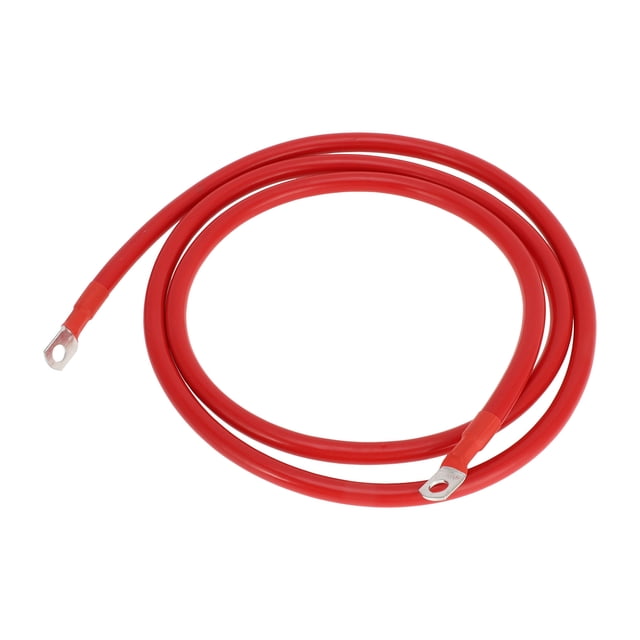 Cable Inversor de Batería 1 Pc de Unique Bargains Cable de Batería 3/8" Lug 1/0 AWG Gauge 6.5FT Rojo de Cobre Estañado