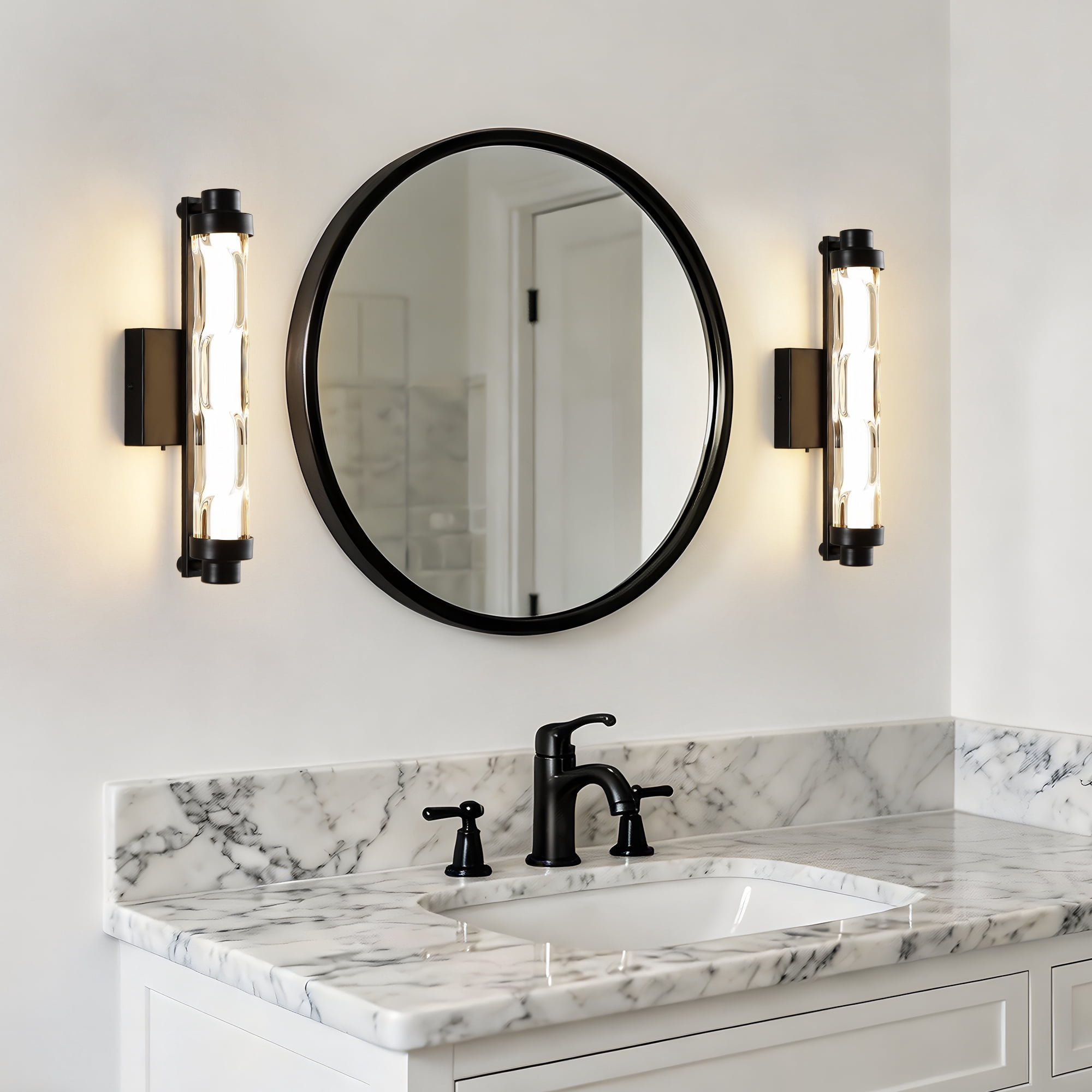 KAISITE 5CCT Modern Dimmable Indoor Wall Sconces Set of 2, Suitable for Vanity, Hallway, Bedside