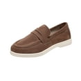 thumbnail image 2 of Viluyesy Womens Suede Loafer, Slip-on Low Vamp Comfort Fashion Flat Sneaker Brown US7.5, 2 of 3