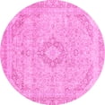thumbnail image 1 of Ahgly Company Indoor Round Abstract Pink Modern Area Rugs, 5' Round, 1 of 4